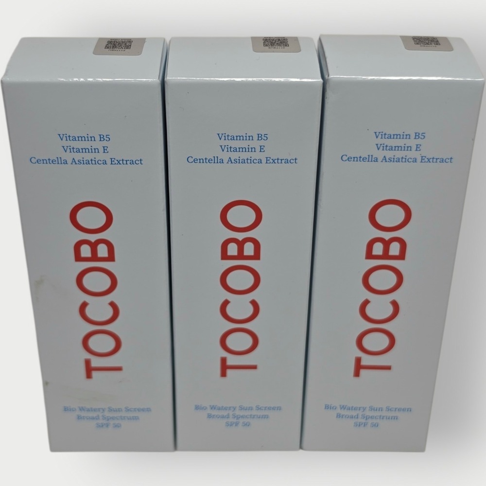 LOT OF 3 TOCOBO Bio Watery Sunscreen, Broad Spectrum Spf 50 Vitamin B +E‎ 1.35oz
